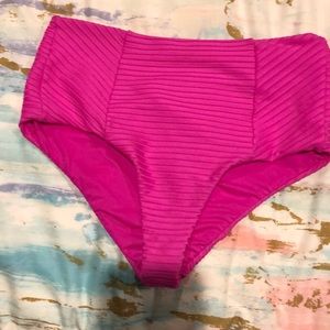 Ripcurl high waisted swim bottoms, hot pink size Small